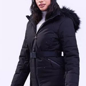 Women's Belted & Fur Embelllished Ski Jacket